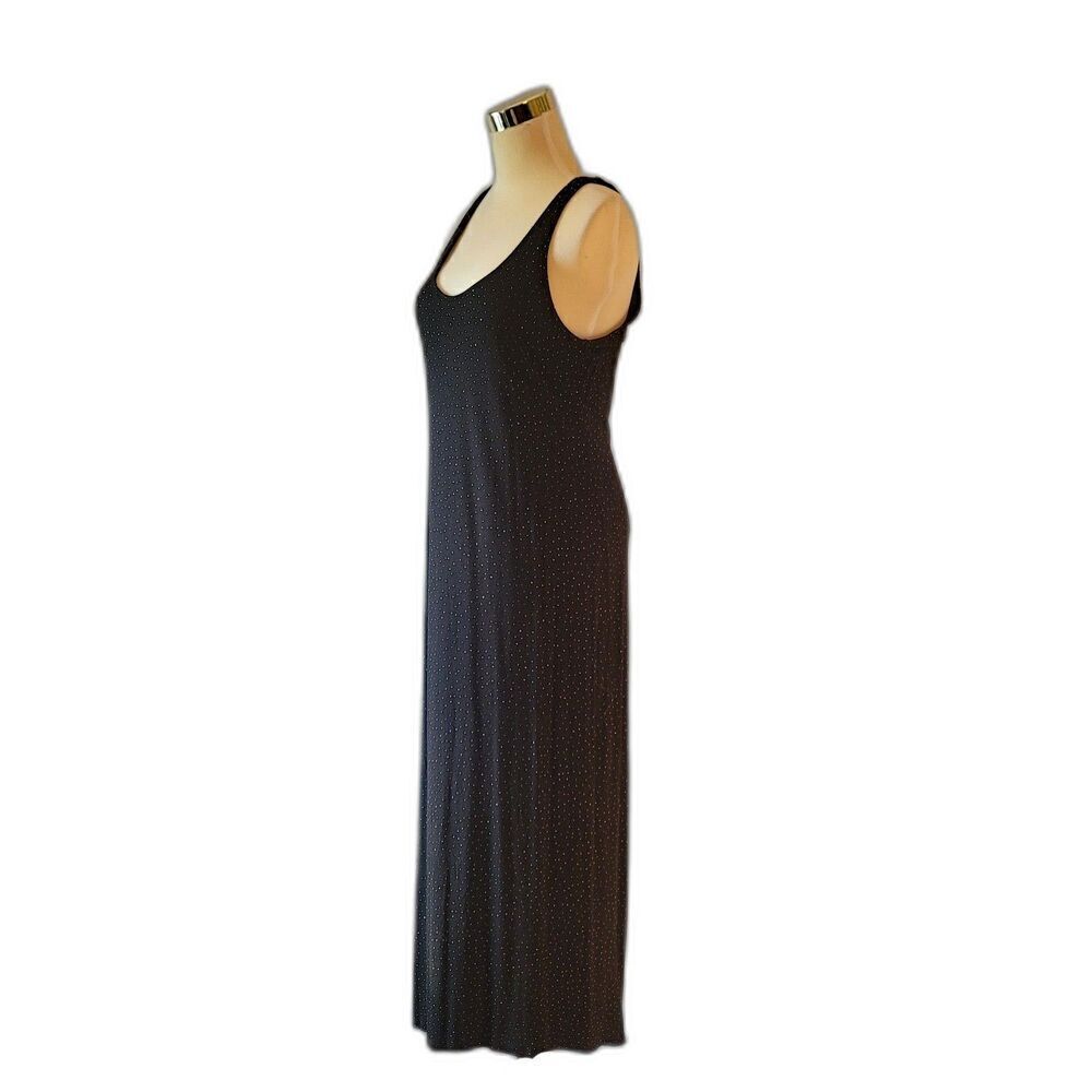 H&M Black & Pink Polka Dot Maxi Dress Size M